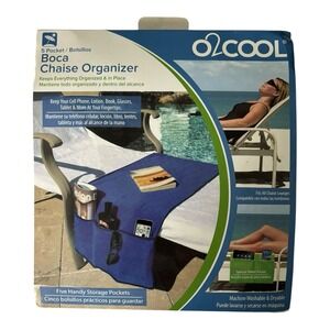 O2Cool Boca Chaise Organizer Pink Microfiber 5‎ Pockets Machine Washable